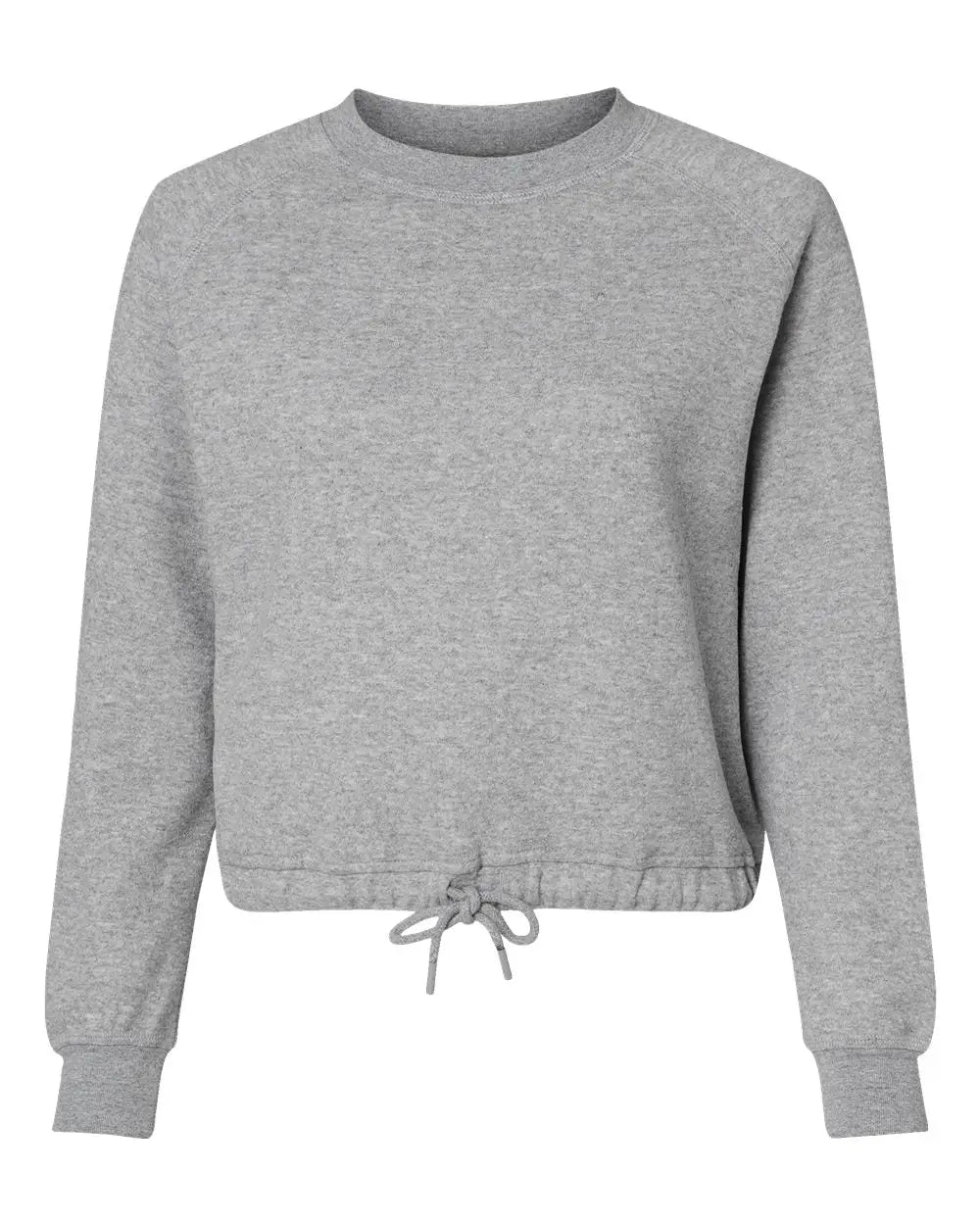Lat 3528 Women’s Relaxed 3-end Boxy Fleece Crewneck Sweatshirt - Heather - Gray / s