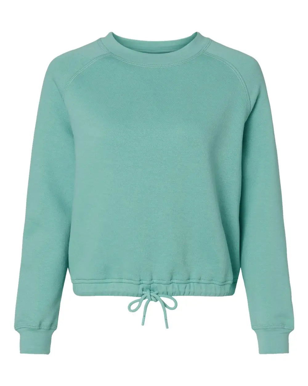 Lat 3528 Women’s Relaxed 3-end Boxy Fleece Crewneck Sweatshirt - Saltwater - Gray / s