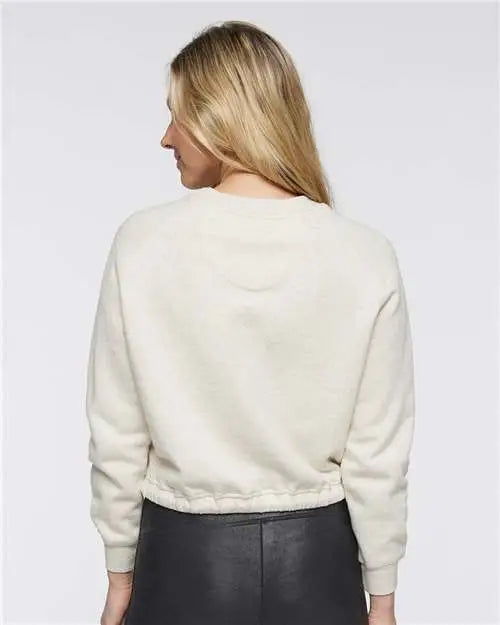 Lat 3528 Women’s Relaxed 3-end Boxy Fleece Crewneck Sweatshirt - Natural Heather