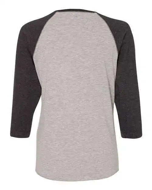 Lat 3530 Women’s Baseball Fine Jersey Three-quarter Sleeve Tee - Vintage Heather Smoke