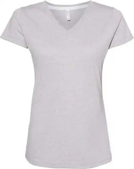 Lat 3591 Women’s Harborside Melange V-neck T-shirt - Grey