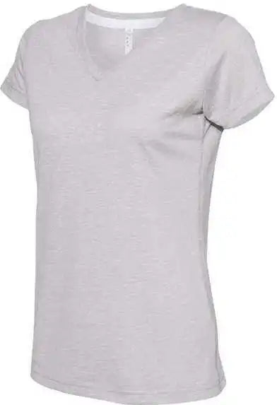 Lat 3591 Women’s Harborside Melange V-neck T-shirt - Grey
