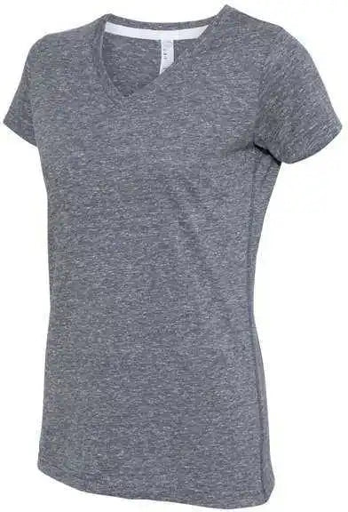 Lat 3591 Women’s Harborside Melange V-neck T-shirt - Navy