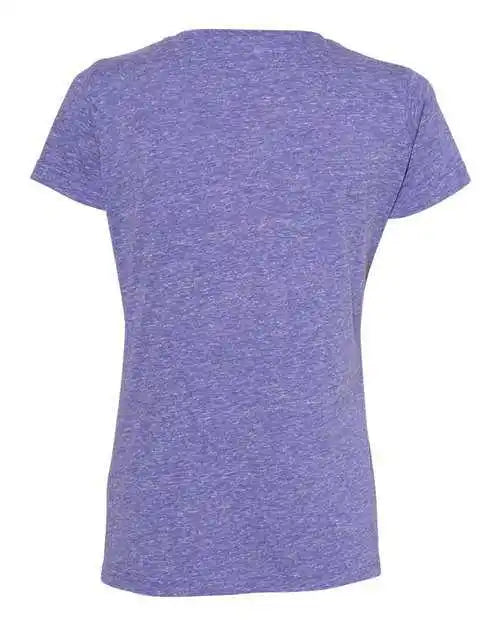 Lat 3591 Women’s Harborside Melange V-neck T-shirt - Purple