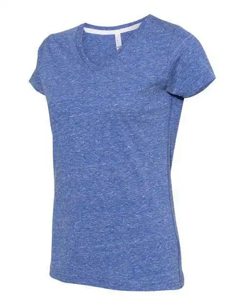 Lat 3591 Women’s Harborside Melange v Neck t Shirt Royal