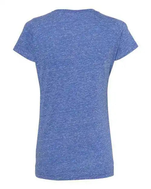 Lat 3591 Women’s Harborside Melange v Neck t Shirt Royal