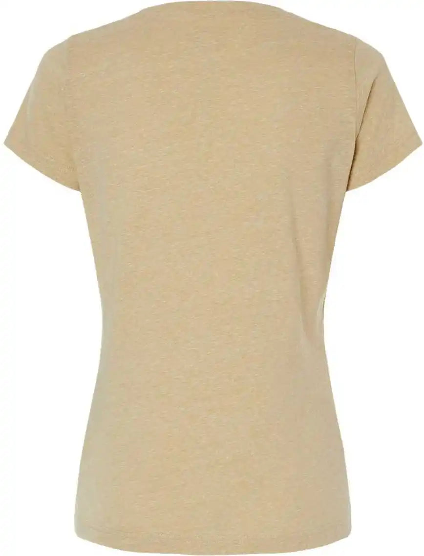 Lat 3591 Women’s Harborside Melange V-neck T-shirt - Stone