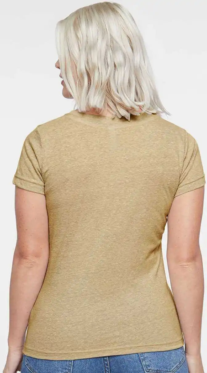 Lat 3591 Women’s Harborside Melange V-neck T-shirt - Stone