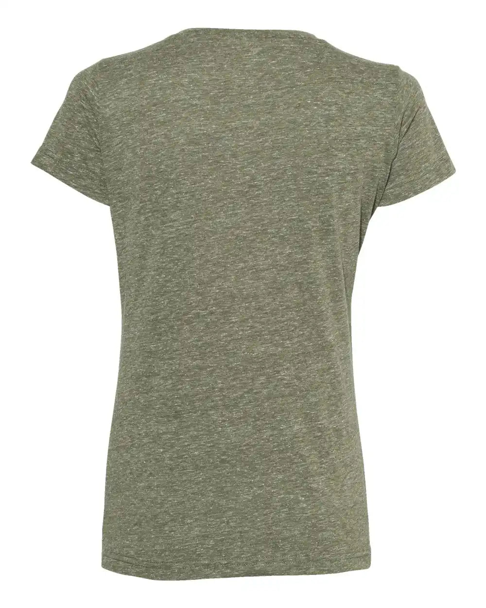 Lat 3591 Women’s Harborside Mélange V-neck Tee - Military Green Melange - s