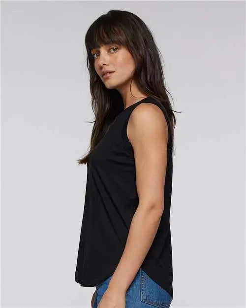 Lat 3592 Women’s Relaxed Fine Jersey Tank - Black