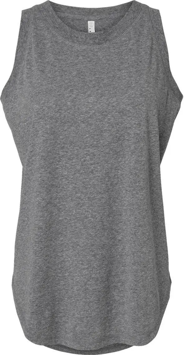 Lat 3592 Women’s Relaxed Fine Jersey Tank - Granite Heather - Dark Gray / s