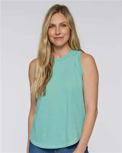 Lat 3592 Women’s Relaxed Fine Jersey Tank - Saltwater