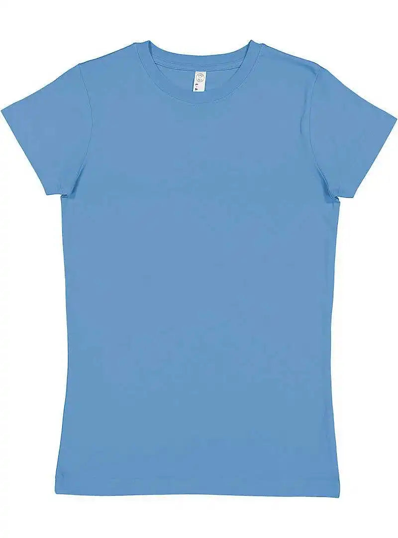 Lat 3616 Women’s Fine Jersey Tee - Carolina Blue