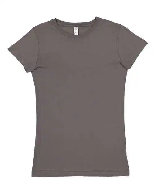 Lat 3616 Women’s Fine Jersey Tee - Charcoal
