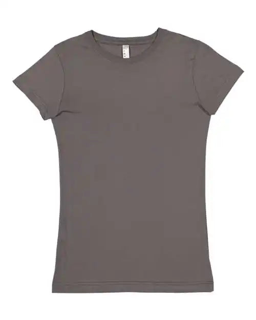 Lat 3616 Women’s Fine Jersey Tee - Charcoal