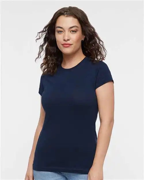 Lat 3616 Women’s Fitted Fine Jersey Tee - Navy