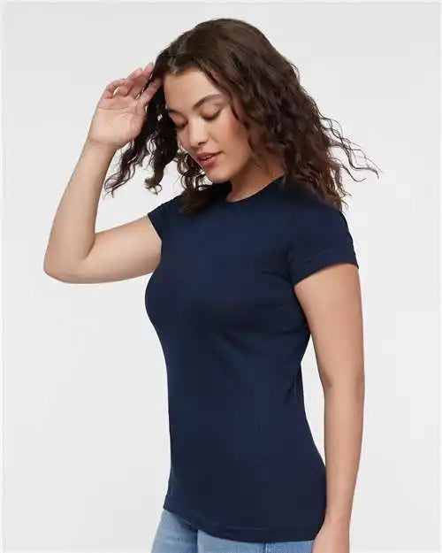 Lat 3616 Women’s Fitted Fine Jersey Tee - Navy
