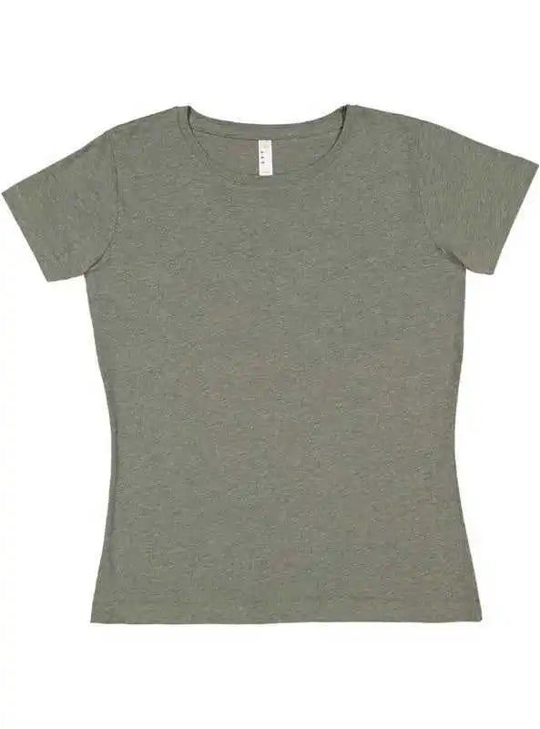 Lat 3816 Curvy Collection Women’s Fine Jersey Tee - Bamboo Blackout