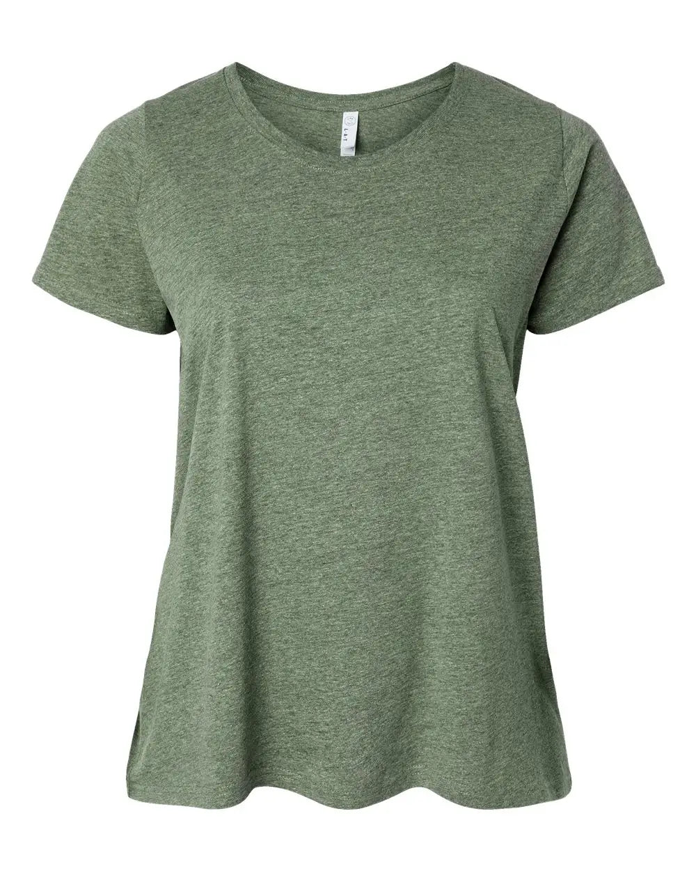 Lat 3816 Curvy Collection Women’s Fine Jersey Tee - Bamboo Blackout - Gray / 1 - 14/16