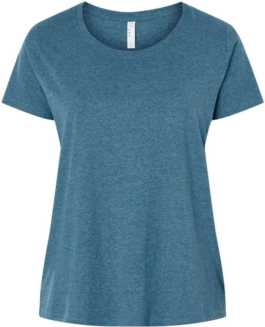 Lat 3816 Curvy Collection Women’s Fine Jersey Tee Bermuda Blackout