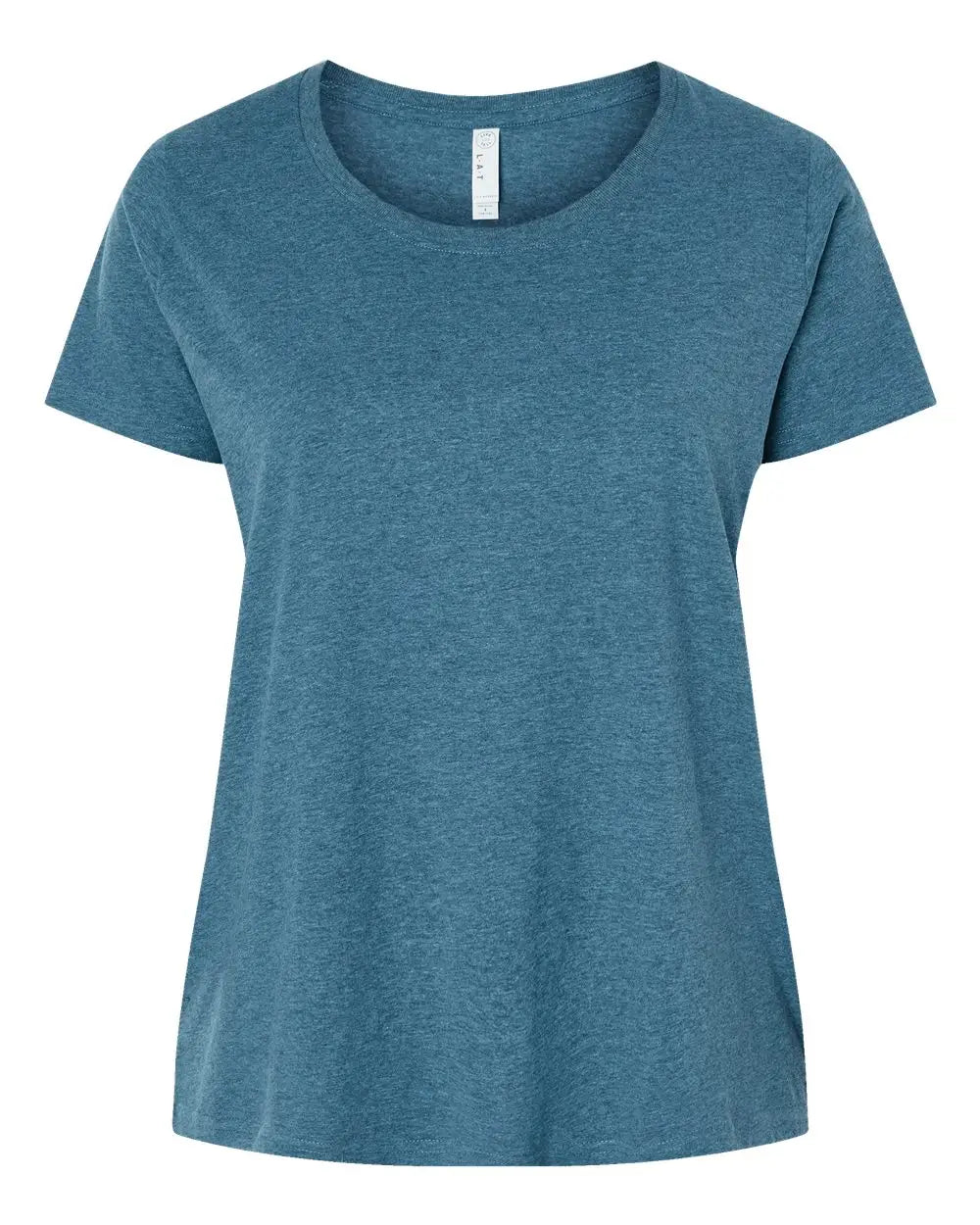 Lat 3816 Curvy Collection Women’s Fine Jersey Tee - Bermuda Blackout - Dark Gray / 1 - 14/16