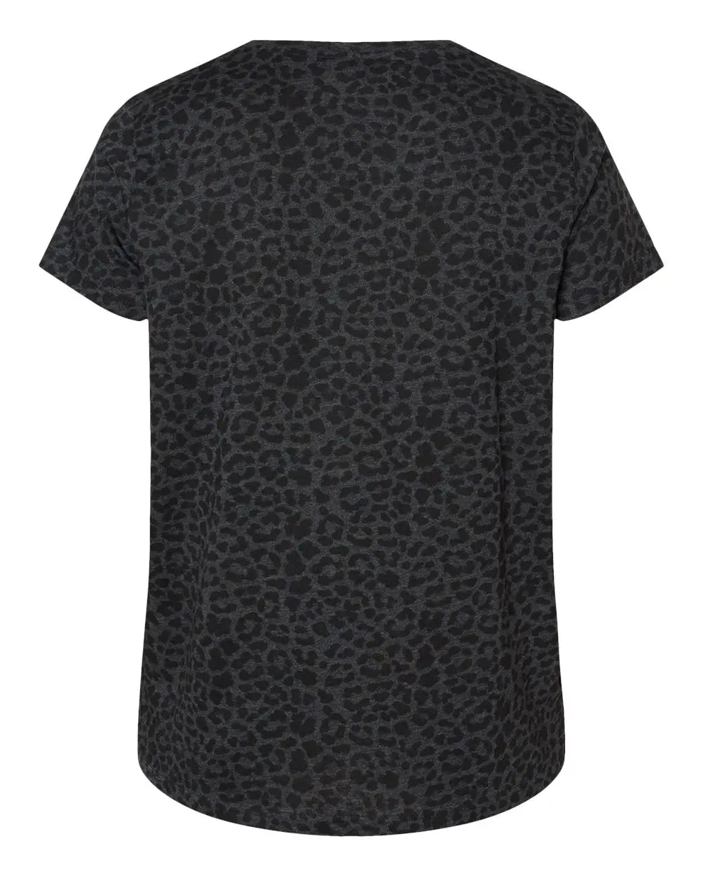 Lat 3816 Curvy Collection Women’s Fine Jersey Tee - Black Leopard - 1 - 14/16