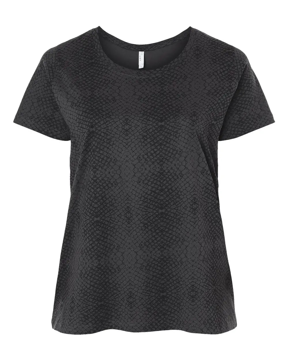 Lat 3816 Curvy Collection Women’s Fine Jersey Tee - Black Reptile - 1 - 14/16