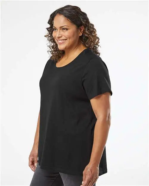 Lat 3816 Curvy Collection Women’s Fine Jersey Tee - Blended Black