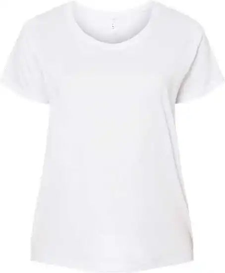 Lat 3816 Curvy Collection Women’s Fine Jersey Tee Blended White