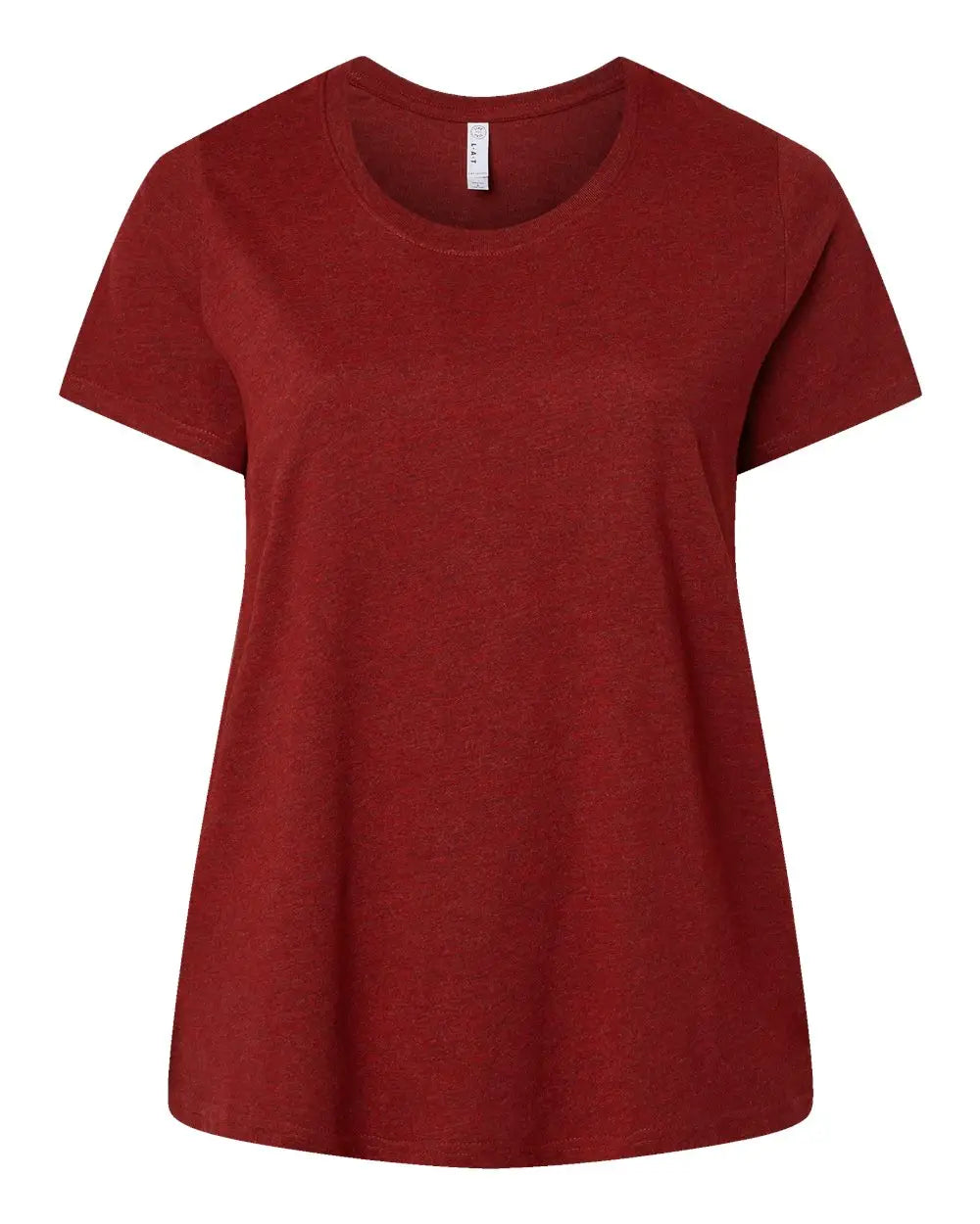 Lat 3816 Curvy Collection Women’s Fine Jersey Tee - Cardinal Blackout - Black / 1 - 14/16
