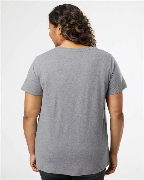 Lat 3816 Curvy Collection Women’s Fine Jersey Tee - Granite Heather