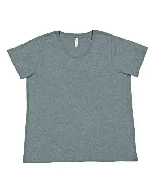 Lat 3816 Curvy Collection Women’s Fine Jersey Tee - Ice Blackout