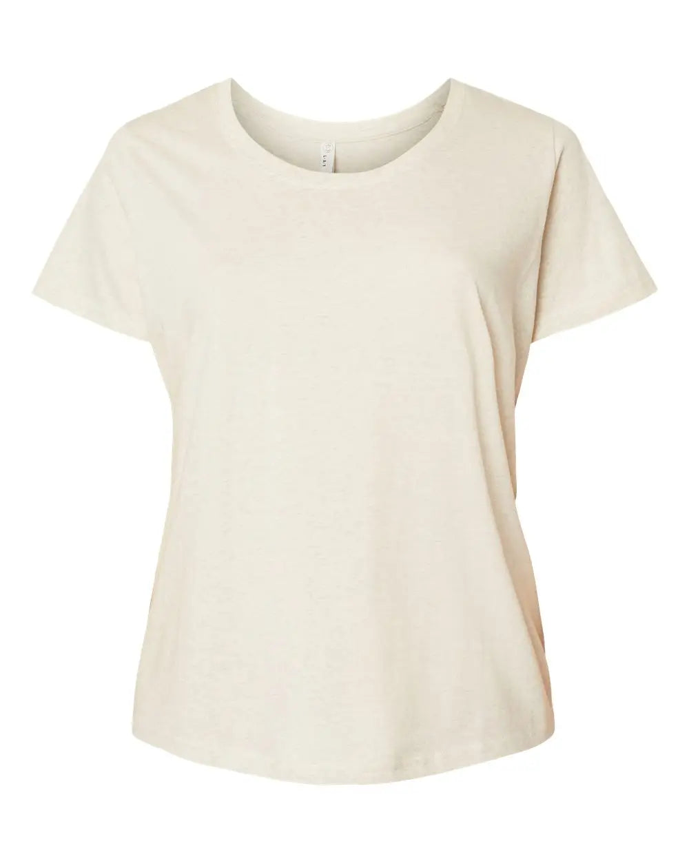 Lat 3816 Curvy Collection Women’s Fine Jersey Tee - Natural Heather - Ivory Dark Gray / 1 - 14/16