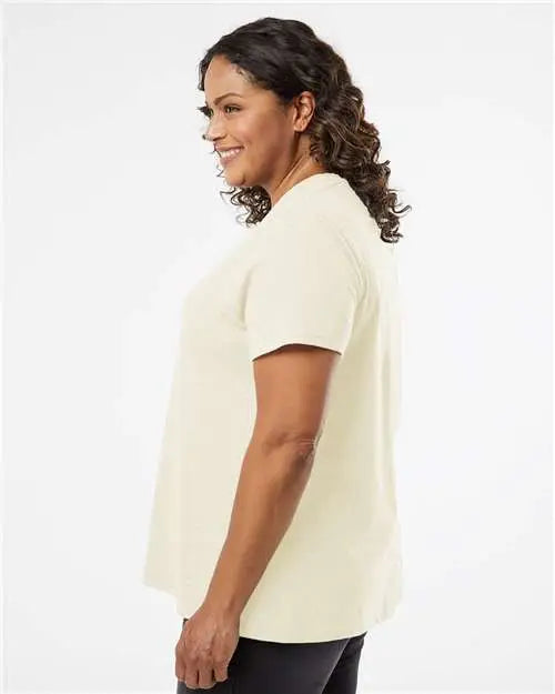 Lat 3816 Curvy Collection Women’s Fine Jersey Tee - Natural Heather
