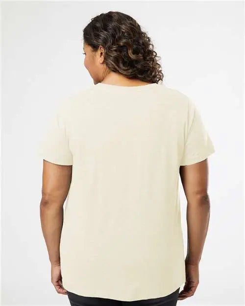 Lat 3816 Curvy Collection Women’s Fine Jersey Tee - Natural Heather