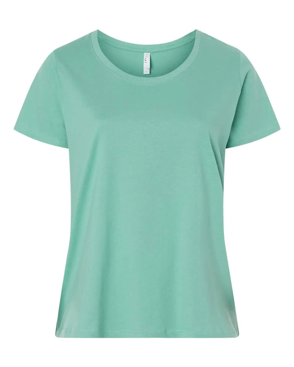 Lat 3816 Curvy Collection Women’s Fine Jersey Tee - Saltwater - Gray / 1 - 14/16
