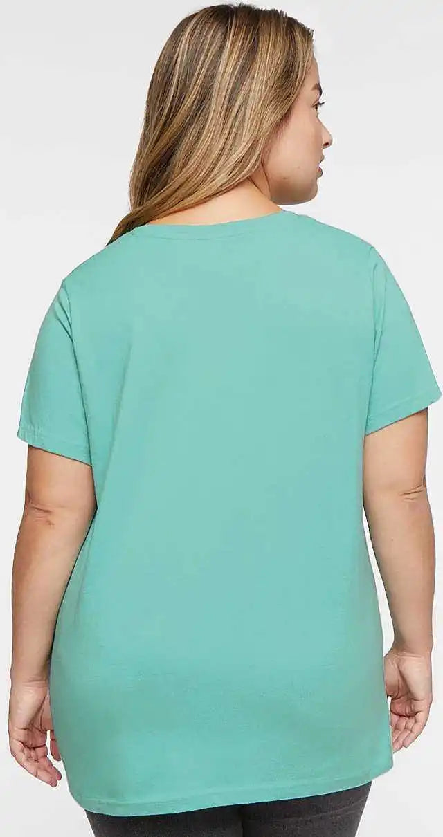 Lat 3816 Curvy Collection Women’s Fine Jersey Tee Saltwater