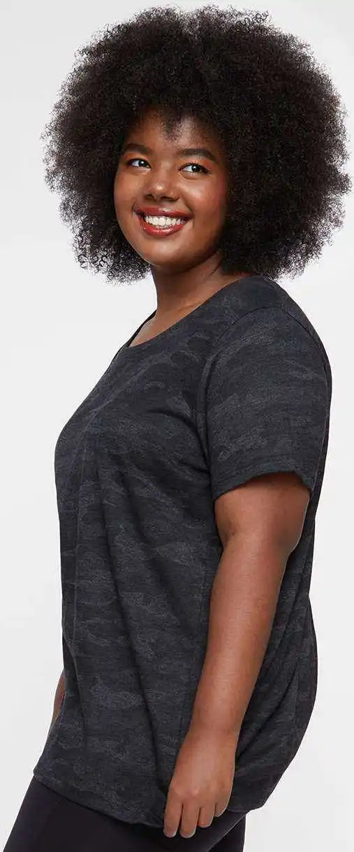Lat 3816 Curvy Collection Women’s Fine Jersey Tee Storm Camo