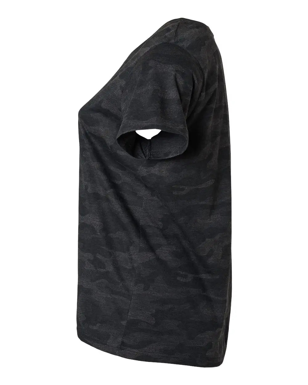 Lat 3816 Curvy Collection Women’s Fine Jersey Tee - Storm Camo