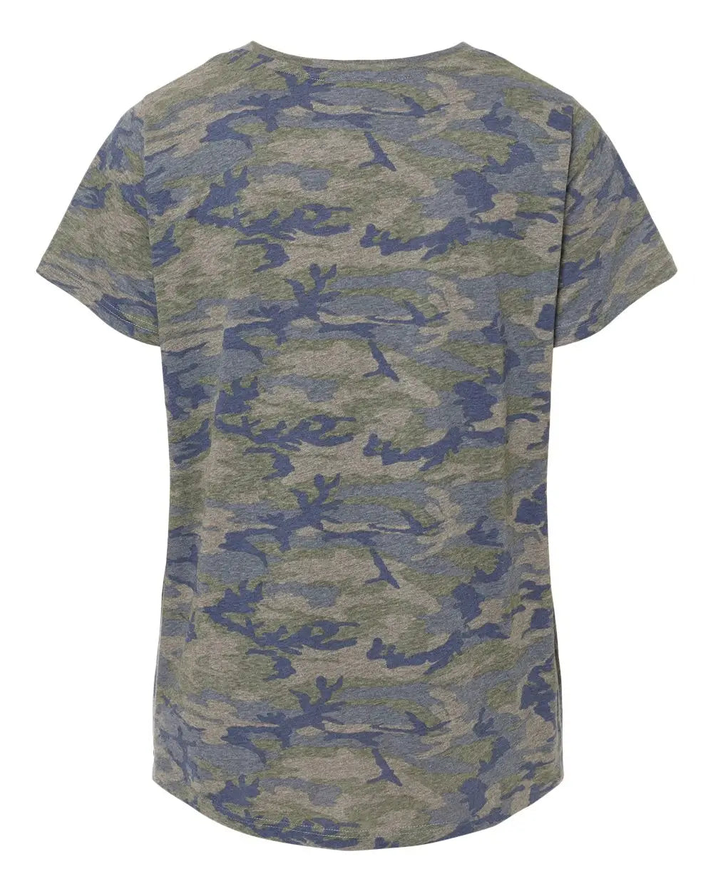 Lat 3816 Curvy Collection Women’s Fine Jersey Tee - Vintage Camo