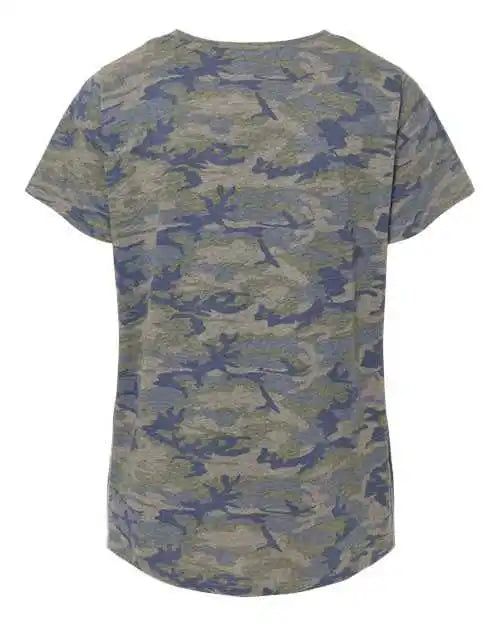 Lat 3816 Curvy Collection Women’s Fine Jersey Tee - Vintage Camo