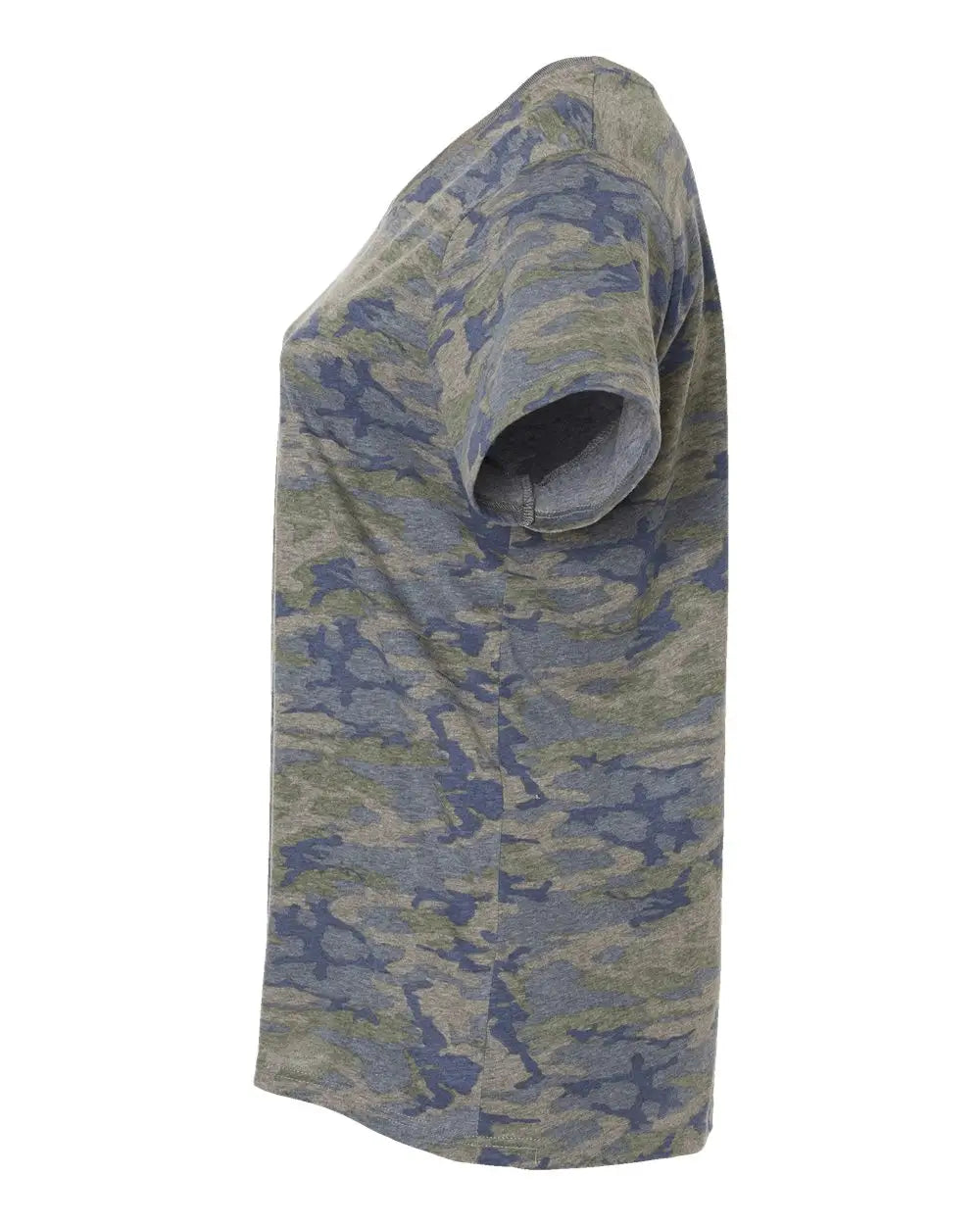 Lat 3816 Curvy Collection Women’s Fine Jersey Tee - Vintage Camo
