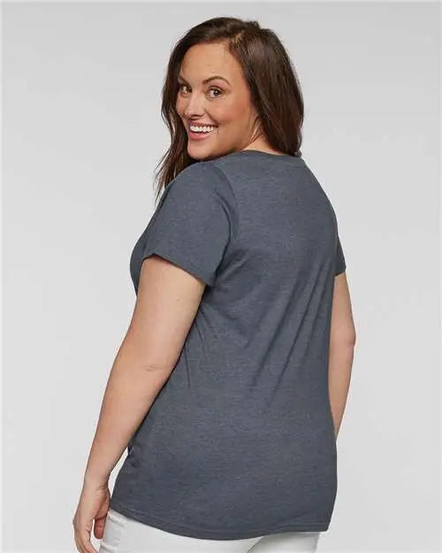 Lat 3816 Curvy Collection Women’s Fine Jersey Tee - Vintage Denim