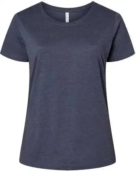 Lat 3816 Curvy Collection Women’s Fine Jersey Tee - Vintage Denim
