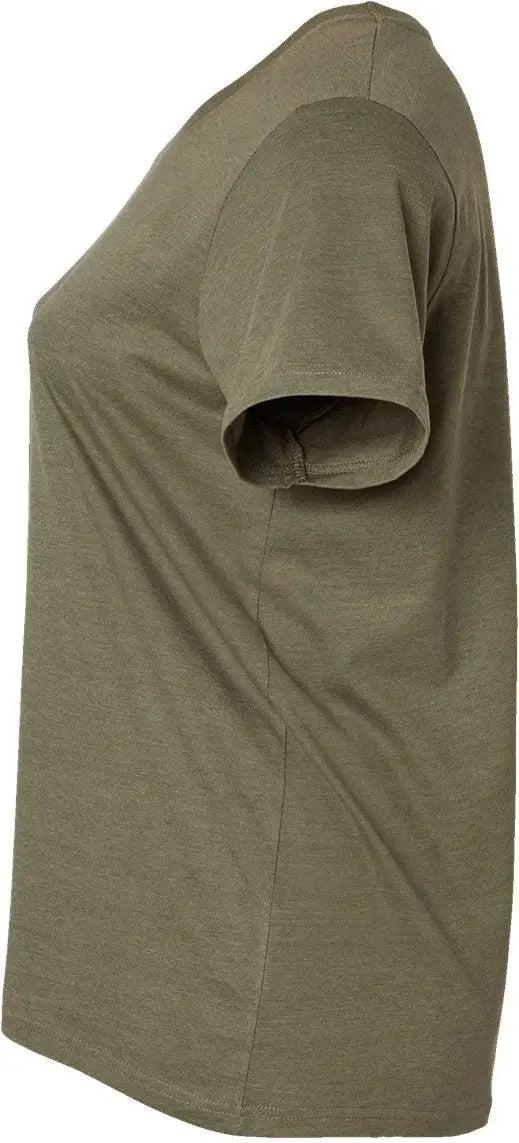 Lat 3816 Curvy Collection Women’s Fine Jersey Tee - Vintage Military Green