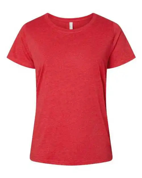 Lat 3816 Curvy Collection Women’s Fine Jersey Tee - Vintage Red