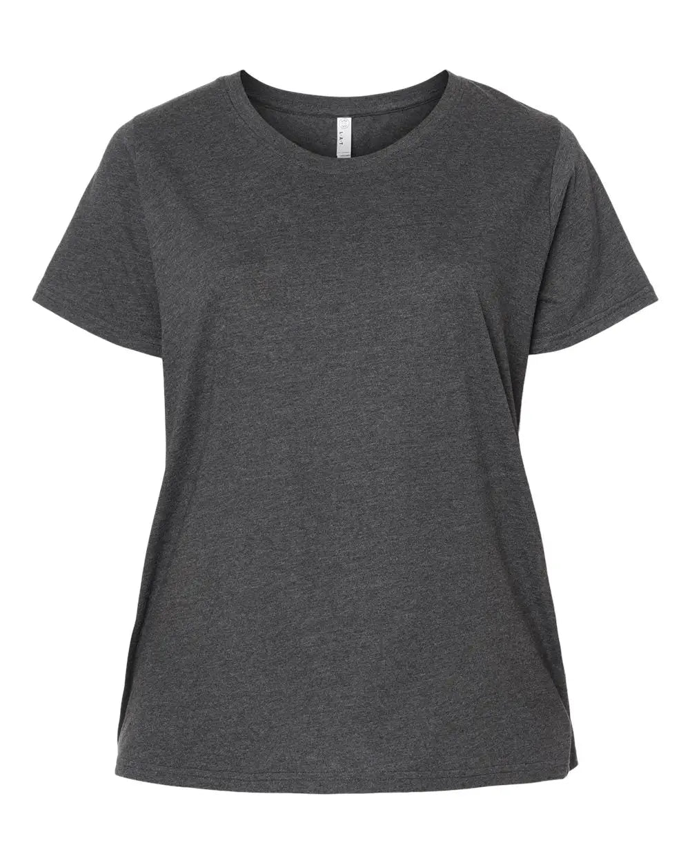 Lat 3816 Curvy Collection Women’s Fine Jersey Tee - Vintage Smoke - Gray / 1 - 14/16