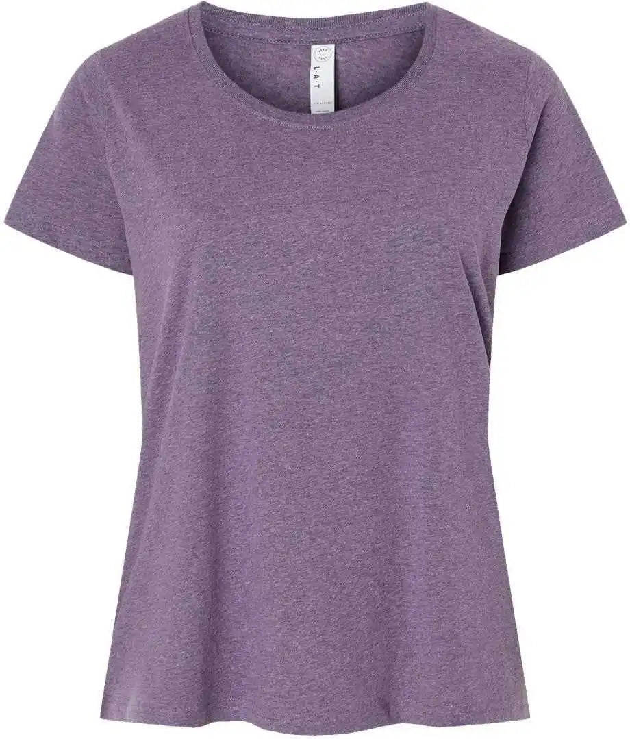 Lat 3816 Curvy Collection Women’s Fine Jersey Tee Wisteria Blackout