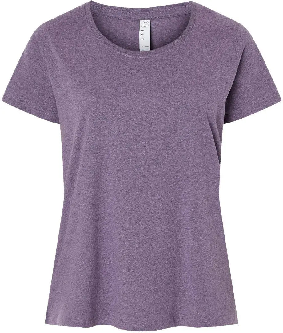 Lat 3816 Curvy Collection Women’s Fine Jersey Tee - Wisteria Blackout - Purple / 1 - 14/16