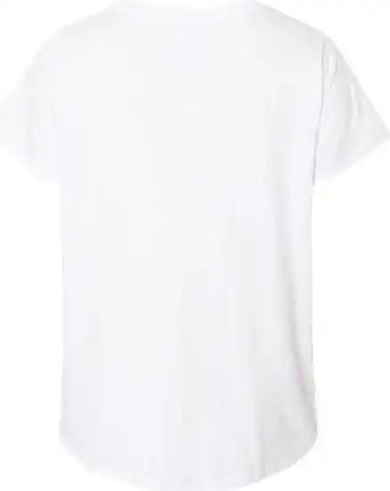 Lat 3817 Curvy Collection Women’s Fine Jersey V-neck Tee - Blended White